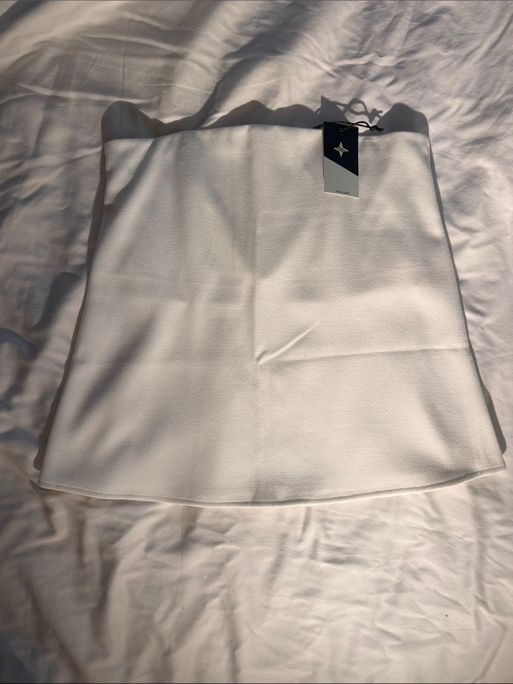 Tuckernut Off- White Strapless Textured Tube Top